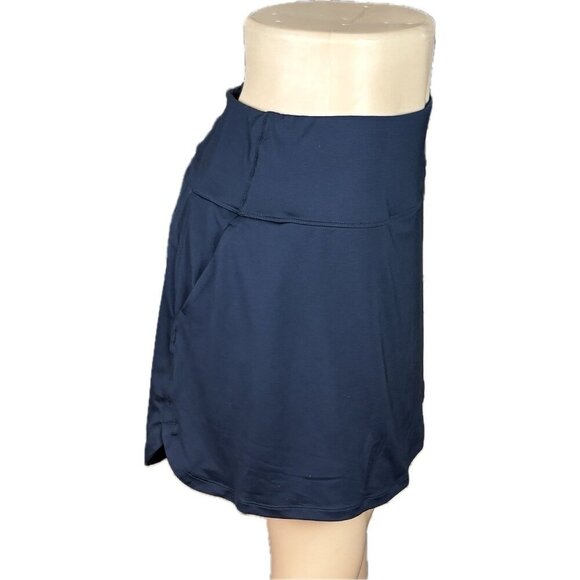 Puma + XXL Navy Pwrmesh High Rise Waist UPF+50 Liner Shorts Pockets Golf Skirt - Picture 3 of 6